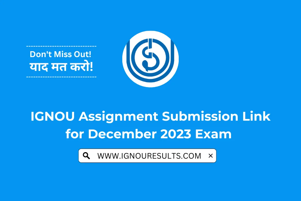ignou assignment 2023 submission link