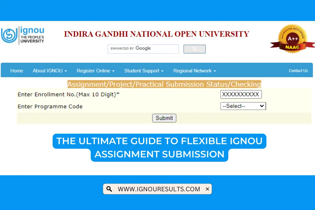 ignou online assignment submission website