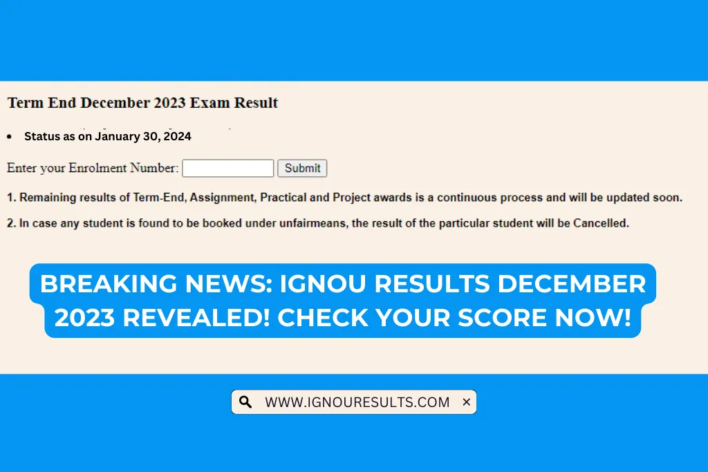 IGNOU BESC 132 Results Updated